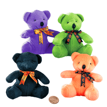 Mini Stuffed Halloween Bears (24 total plush toys in 2 bags) $1.35 each